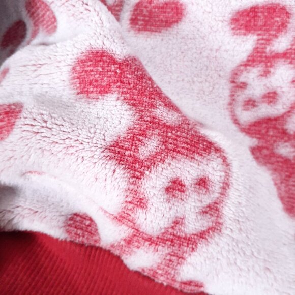 Disney Womens Plush Sweatshirt L Mickey Mouse Pullover Red 713 - Picture 2 of 6